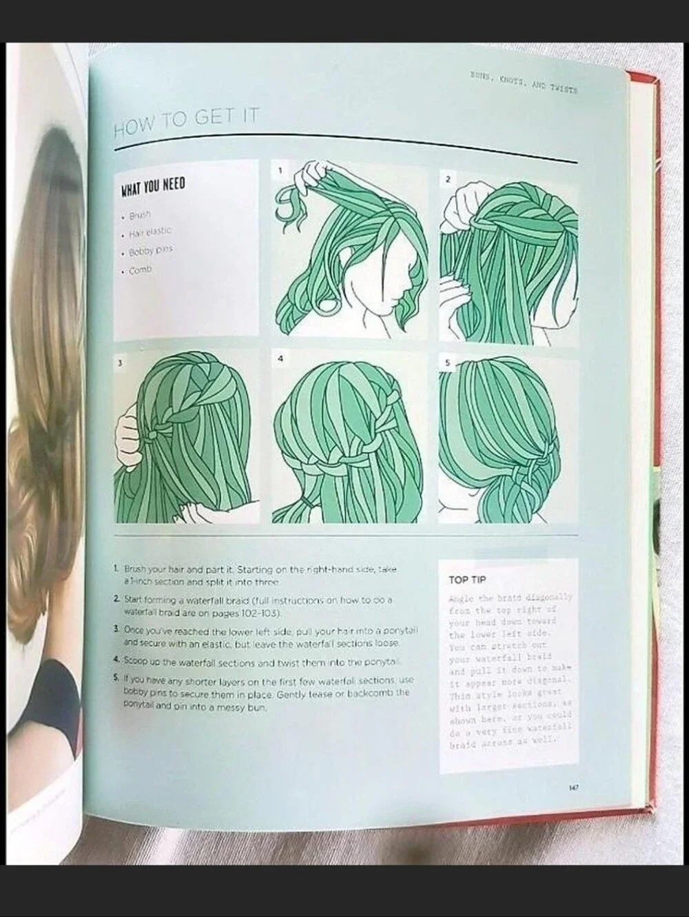 Braids, Buns, and Twists Book How to Do Your Hair Guide Hair Tutorial Book New